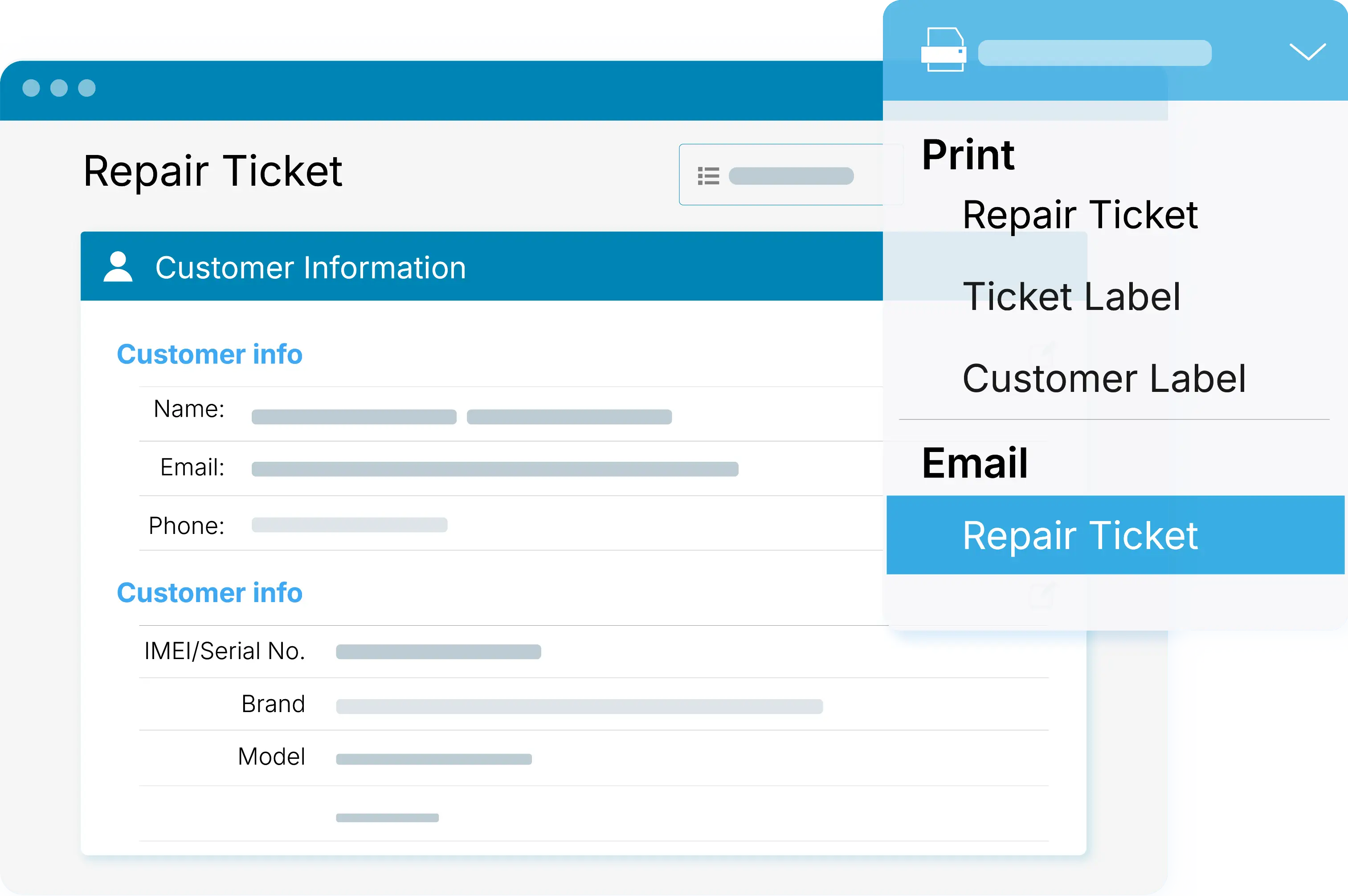 Keep customers updated on repair status with automated email and SMS messages.